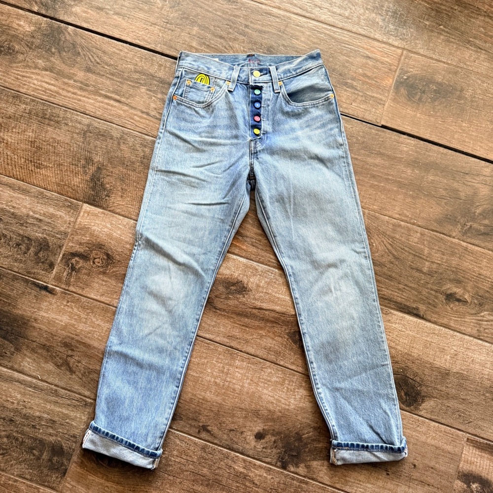 Levi´s x Super Mario 501® Original Power Up Selvedge Cropped Modified Jeans,26